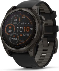 Garmin Fenix 8 47mm Solar Sapphire Black Grey Viedais pulkstenis