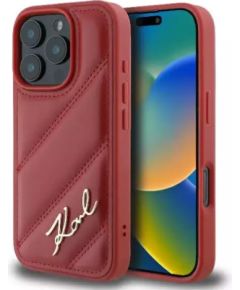 Karl Lagerfeld Quilted Signature Aizsargapvalks Priekš Apple iPhone 16 Pro Max