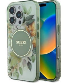 Guess IML Flower & Tonal Circle MagSafe Aizsargapvalks Priekš Apple iPhone 16 Pro