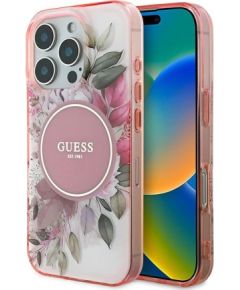 Guess IML Flower & Tonal Circle MagSafe Aizsargapvalks Priekš Apple iPhone 16 Pro