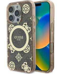 Guess IML Peony On 4G Background MagSafe Aizsargapvalks Priekš Apple iPhone 16 Pro