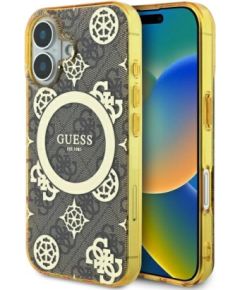 Guess IML Peony On 4G Background MagSafe Aizsargapvalks Priekš Apple iPhone 16