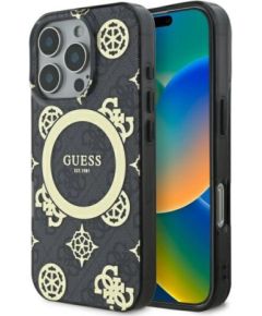 Guess IML Peony On 4G Background MagSafe Aizsargapvalks Priekš Apple iPhone 16 Pro