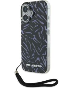 Karl Lagerfeld  Zebra With Cord Aizsargapvalks Priekš Apple iPhone 16