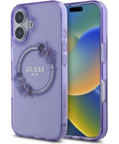 Guess IML Flowers Wreath MagSafe Case Aizsargapvalks Priekš Apple iPhone 16