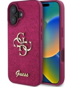 Guess Fixed Glitter Big 4G Case Aizsargapvalks Priekš Apple iPhone 16