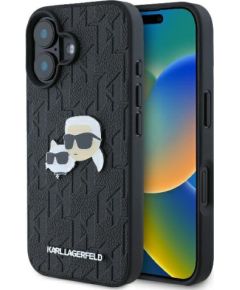 Karl Lagerfeld Monogram Karl&Chaoupette Head Pin Aizsargapvalks Priekš Apple iPhone 16