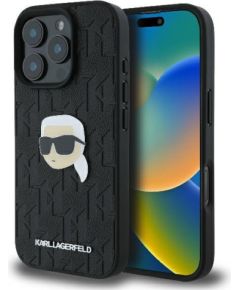 Karl Lagerfeld Monogram Karl Head Pin Aizsargapvalks Priekš Apple iPhone 16 Pro