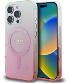 Guess IML Glitter Gradient MagSafe Aizsargapvalks Priekš Apple iPhone 16 Pro Max