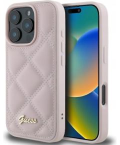 Guess Quiled Metal Logo Aizsargapvalks Priekš Apple iPhone 16