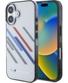 BMW Motorsport IML Random Stripes Защитный Чехол для Apple iPhone 16 Plus