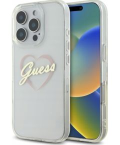 Guess IML Heart Aizsargapvalks Priekš Apple iPhone 16 Pro