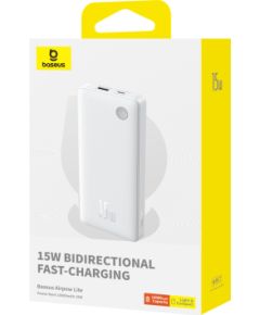 LiPo Powerbank 10000mAh 15W USB + USB-C Airpow Lite white BASEUS