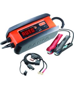 Bahco Fully automatic 3A charger/maintainer for 12V Lead -acid and Lithium LiFeP04 batteries, battery charging range 12V: 6-58Ah