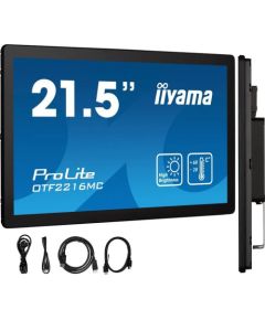 Monitor iiyama Monitor dotykowy iiyama OTF2216MC-B1 22" IPS LED wysoka jasność IP65 7H UV RJ45 do zabudowy zewnętrznej