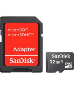 SANDISK 32GB microSDHC with adapter