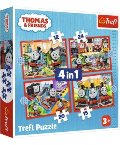 Puzlis TREFL Thomas and Friends 4 in 1 (12,15,20,24 gb.) 4+ T34619