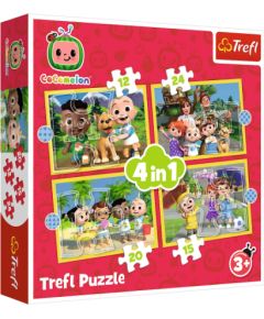 Puzlis TREFL Cocomelon Meet the characters 4 in 1 (12,15,20,24 gb.) 4+ T34647