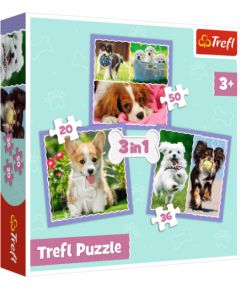 Puzlis TREFL Lovely dogs Suņi 3 in 1 3+ T34854