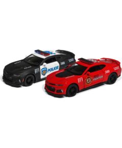 Kinsmart Metāla mašīnas modelis 2017 Camaro ZL1 (Police/ Firefighter)1:38 KT5399PR