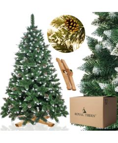 Springos CT0189 Mākslīgā Ziemassvētku eglīte 150 cm Premium Royal Trees, sniegota dimanta priede ar čiekuriem