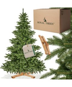 Springos CT0194 Mākslīgā egle 180 cm Premium Royal Trees, dabīgā egle ar koka statīvu