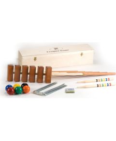 Londero Croquet Set Semi Pro 6 kroketa komplekts ar koka kasti (09806/WB)