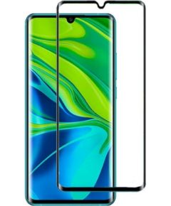 Fusion Full Glue 5D Tempered Glass Aizsargstikls Pilnam Ekrānam Xiaomi Mi Note 10 Lite Melns