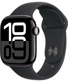 Apple Watch 10 LTE 42mm Jet Black Alu + Black Sport Band - M/L