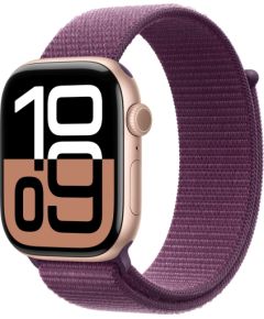 Apple Watch 10 GPS 46mm Rose Gold Alu + Plum Sport Loop