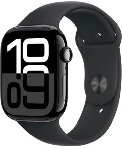 Apple Watch 10 LTE 46mm Jet Black Alu + Black Sport Band - S/M