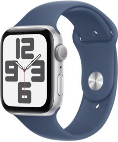 Apple Watch SE 2024 GPS 44mm Silver Aluminium Case with Denim Sport Band - M/L Viedpulkstenis