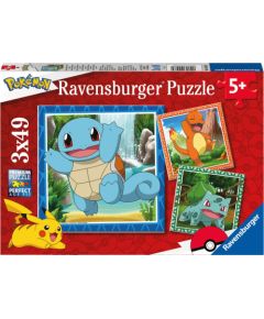 Ravensburger Puzzle: Pokemon - Charmander, Bulbasaur and Squirtle (3x49pcs) (5586)