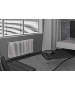 Cordivari radiators Ardesia 4 rindu, H-500, 13 sekcijas, sānu piesl. 1, balts RAL9010