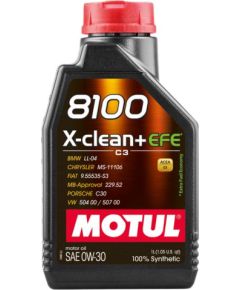 Motul 8100 X-clean+ EFE 0W30 1L C3,MB229.52 504 00/507 00