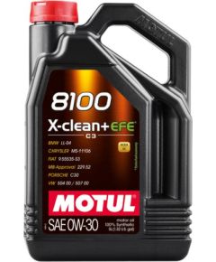 Motul 8100 X-clean+ EFE 0W30 5L C3,MB229.52 504 00/507 00