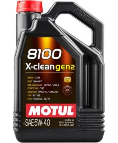 Motul 8100 X-clean GEN2 5W40 5L ACEA C3 API SP BMW LL-04