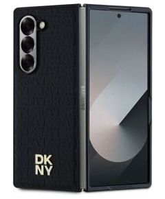 DKNY -  DKNY PU Leather Repeat Pattern Stack Logo MagSafe Case for Samsung Galaxy Z Fold 6 Black