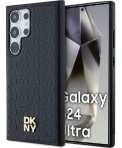 DKNY -  DKNY PU Leather Repeat Pattern Stack Logo Magsafe Case for Samsung Galaxy S24 Ultra Black