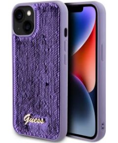 Guess -  Guess Sequin Script Logo Case for iPhone 13 Purple