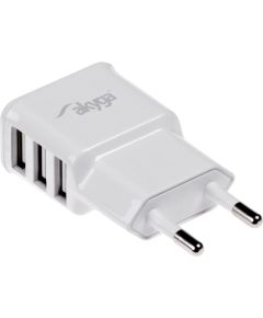 Wall charger Akyga AK-CH-05 15W 3x USB-A 5V | 3.1A white