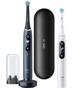 Oral-B Electric Toothbrush iO8 Series Duo For adults Rechargeable Black Onyx/White Number of brush heads included 2 Number of teeth brushing modes 6