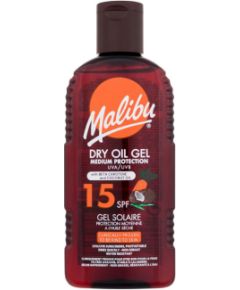 Malibu Dry Oil Gel / With Beta Carotene and Coconut Oil 200ml SPF15 U / Sun Body Lotion