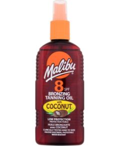 Malibu Bronzing Tanning Oil / Coconut 200ml SPF8 W / Sun Body Lotion