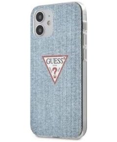 Guess Apple  iPhone 12 mini 5.4'' PC/TPU Denim Triangle Cover Light Blue