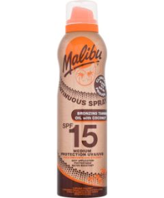 Malibu Continuous Spray / Bronzing Oil Coconut 175ml SPF15 U / Sun Body Lotion