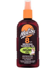 Malibu Bronzing Tanning Oil / Argan Oil 200ml SPF8 W / Sun Body Lotion