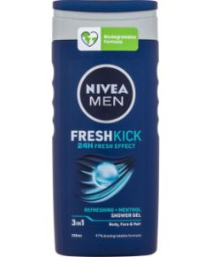 Nivea Men Fresh Kick / Shower Gel 250ml 3in1 M / Shower Gel