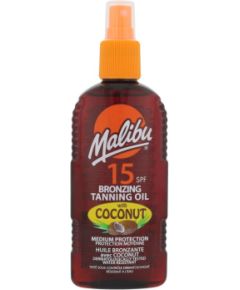 Malibu Bronzing Tanning Oil / Coconut 200ml SPF15 W / Sun Body Lotion