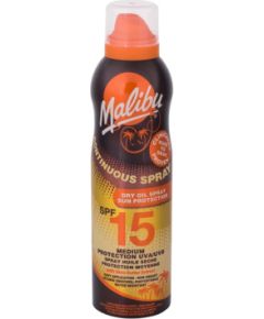 Malibu Continuous Spray / Dry Oil 175ml SPF15 U / Sun Body Lotion